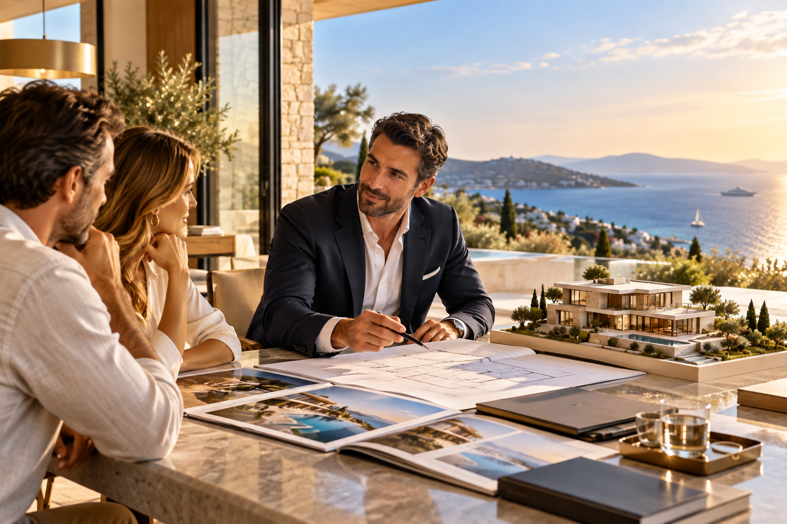 Bodrum'da modern bir villa